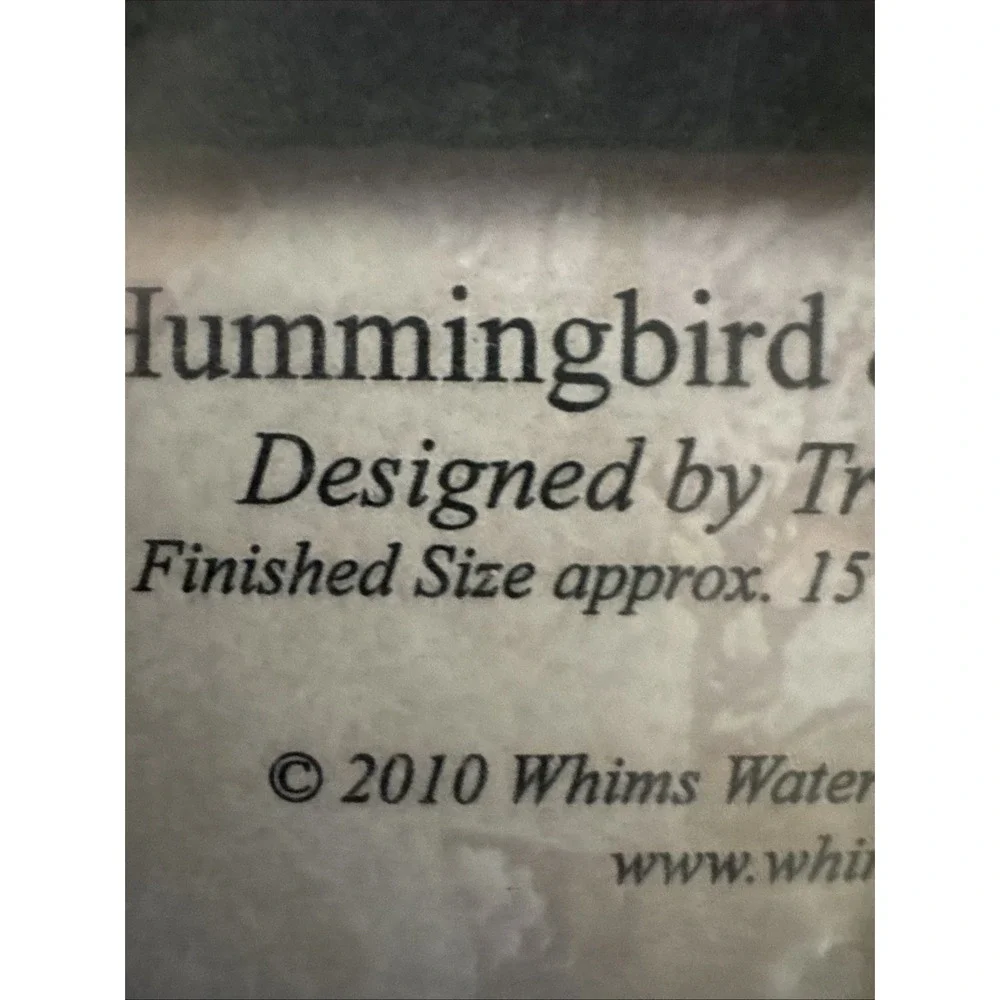 Whims Easy Watercolor Quilt Kit Hummingbird & Hollyhocks Quilting Hummingbirds